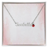 Personalized Name Necklace with Birthstone