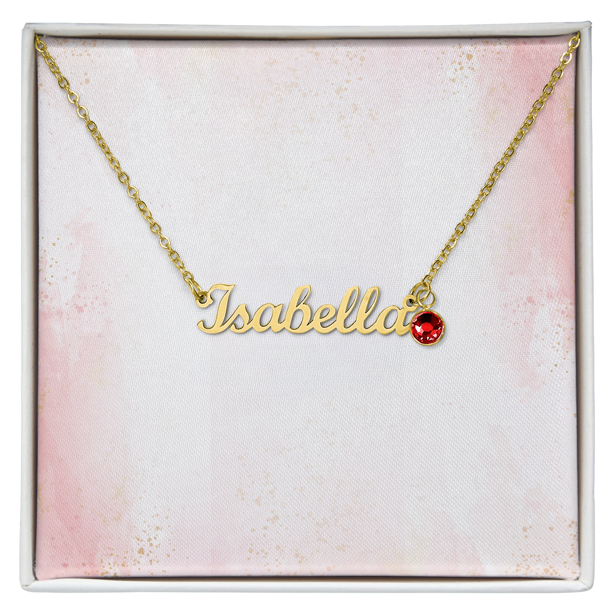 Personalized Name Necklace with Birthstone