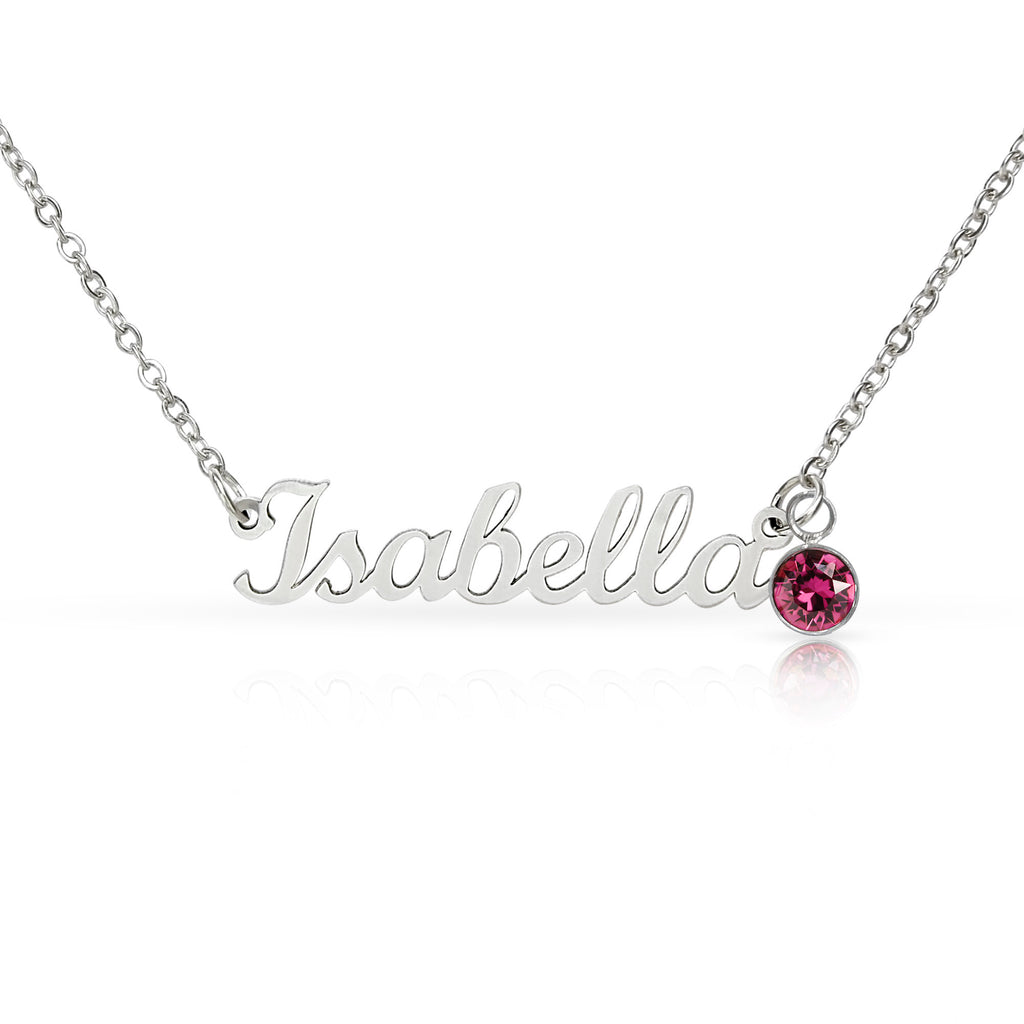 Personalized Name Necklace with Birthstone