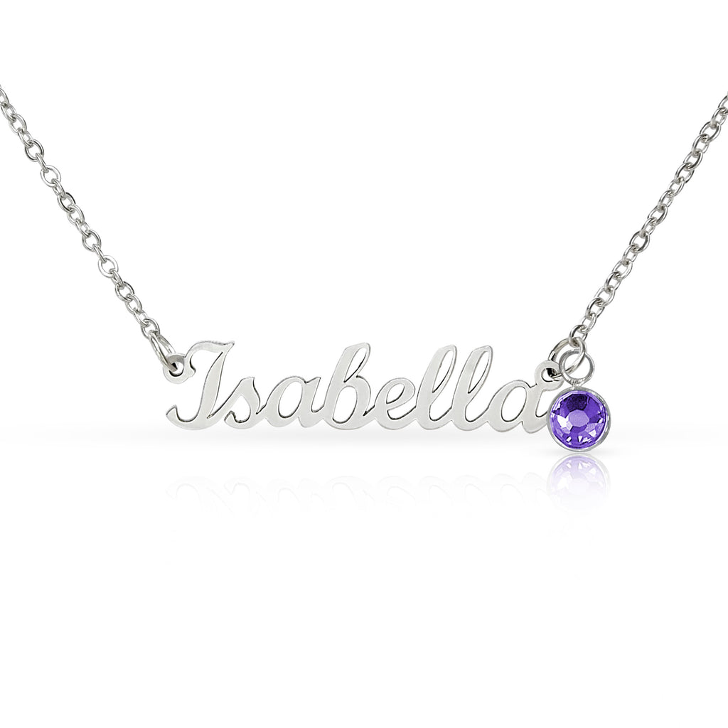 Personalized Name Necklace with Birthstone