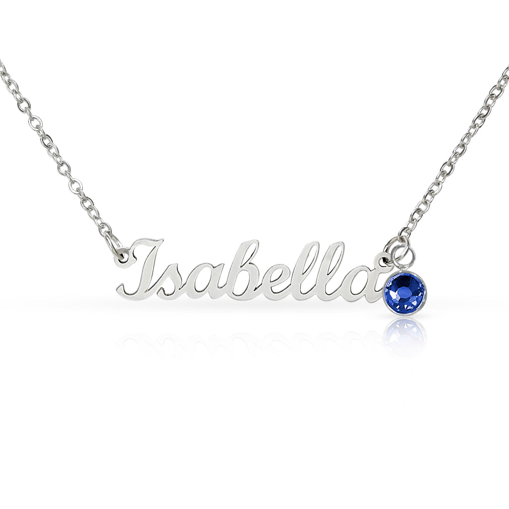 Personalized Name Necklace with Birthstone