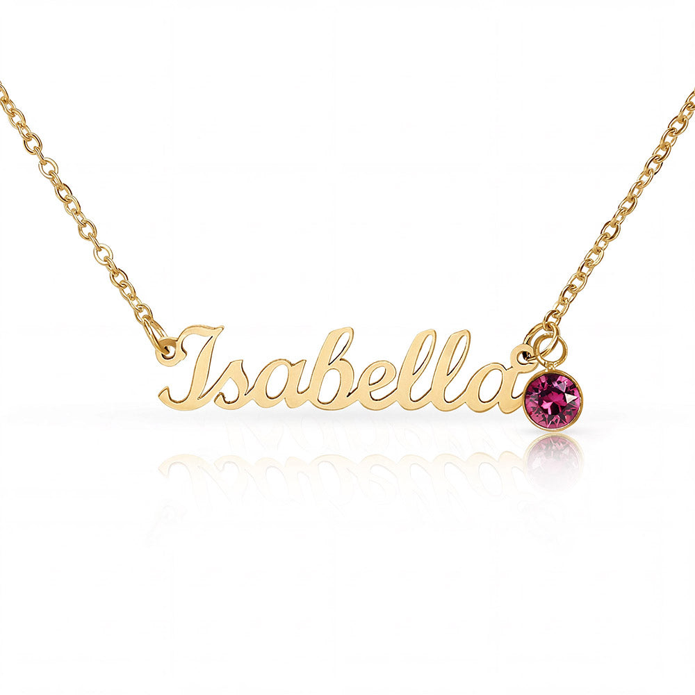 Personalized Name Necklace with Birthstone