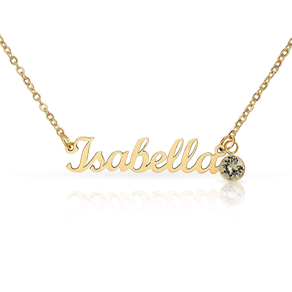 Personalized Name Necklace with Birthstone