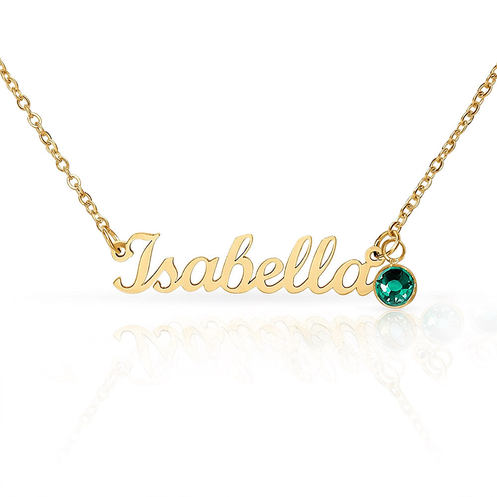 Personalized Name Necklace with Birthstone