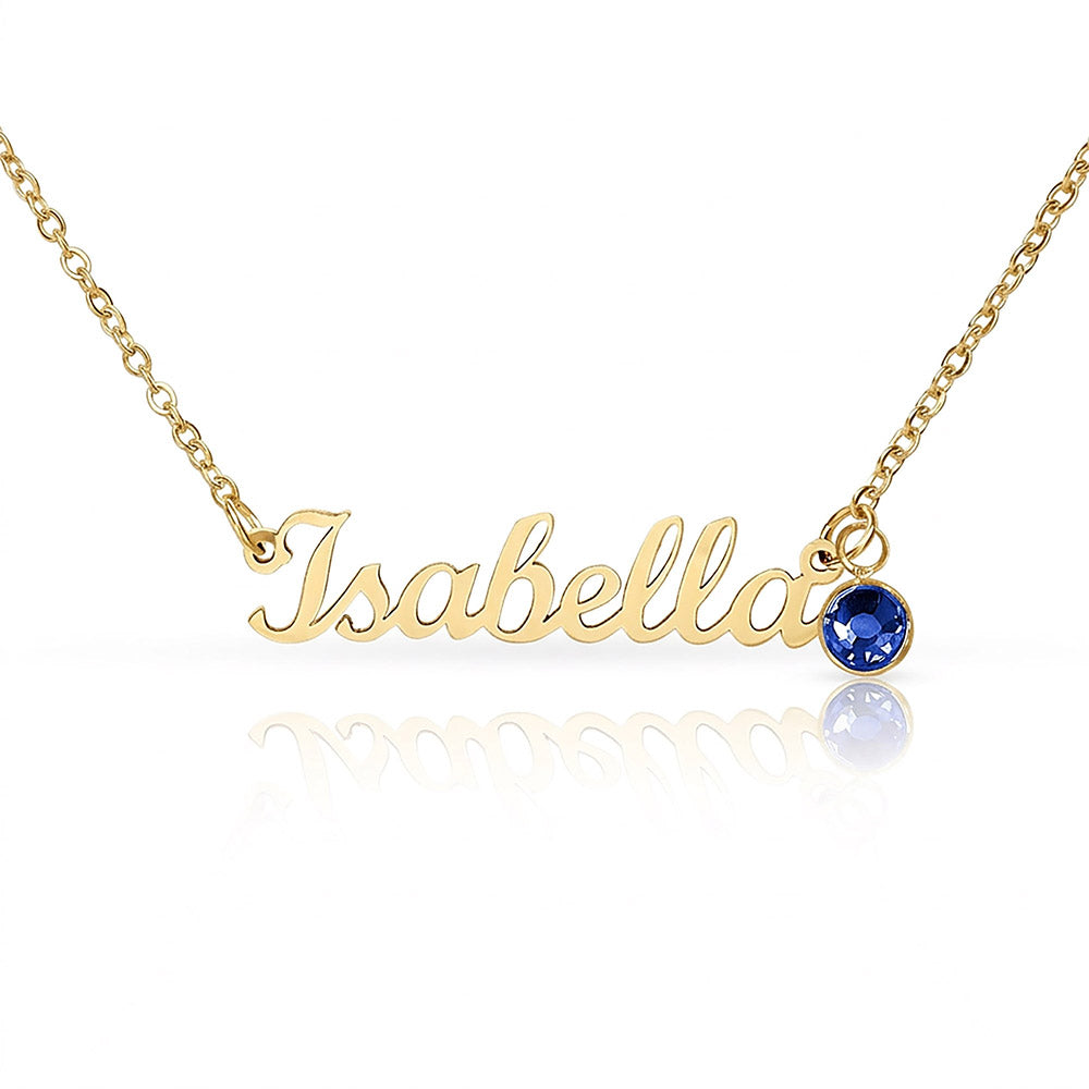 Personalized Name Necklace with Birthstone