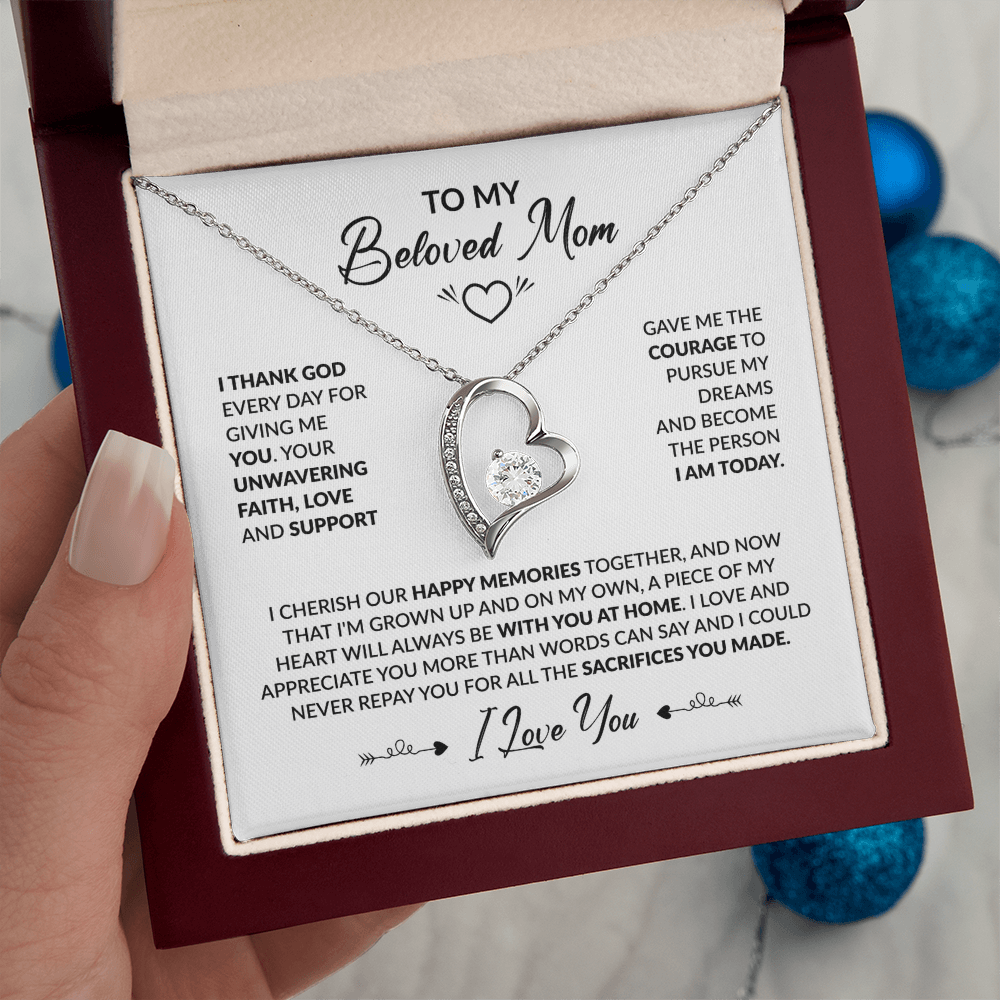 To My Beloved Mom Necklace
