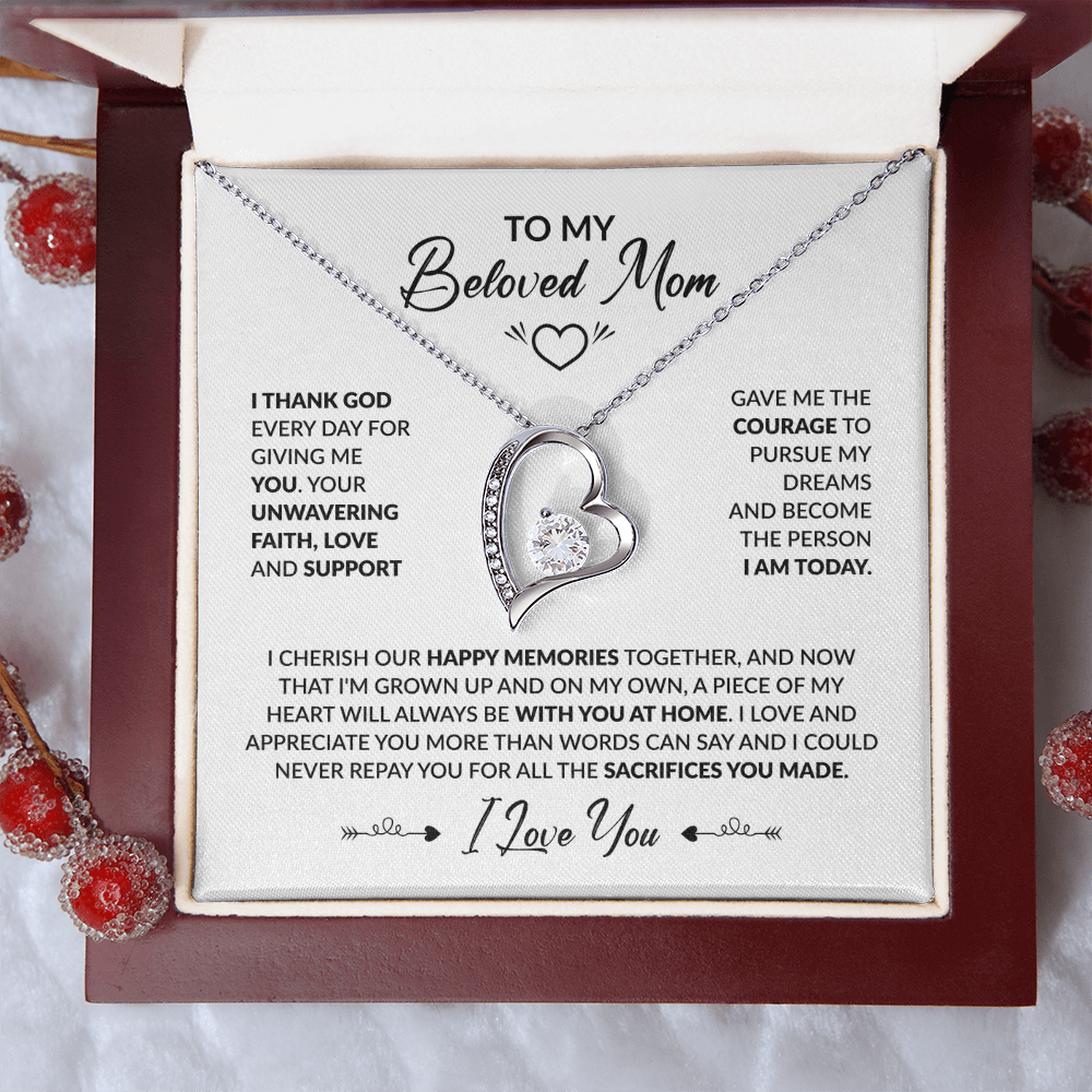 To My Beloved Mom Necklace