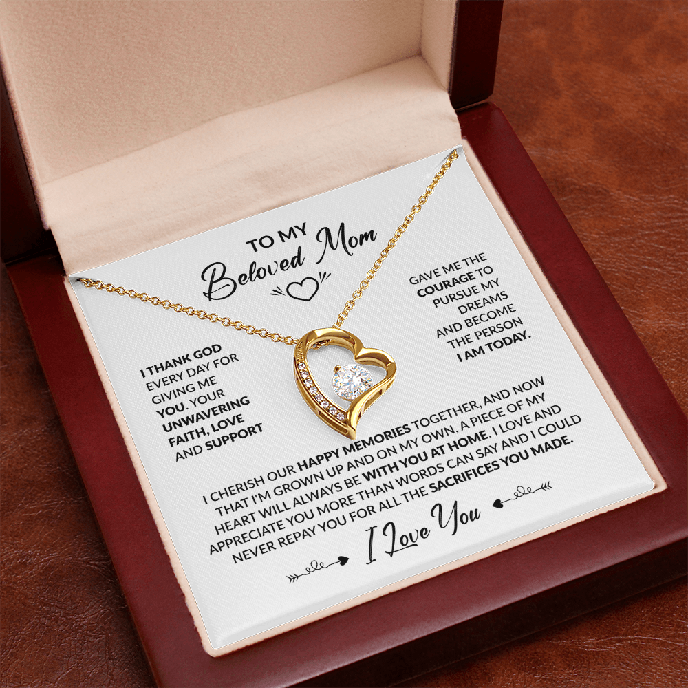 To My Beloved Mom Necklace