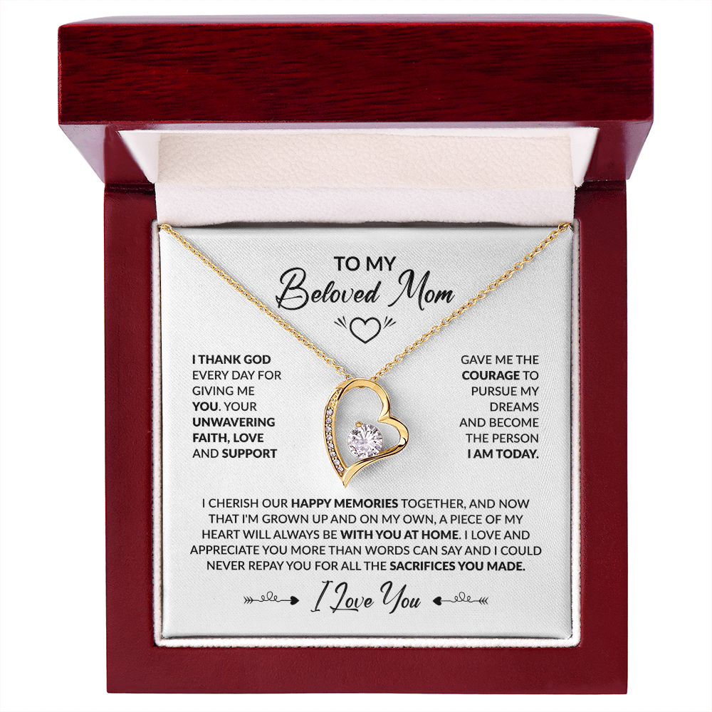 To My Beloved Mom Necklace