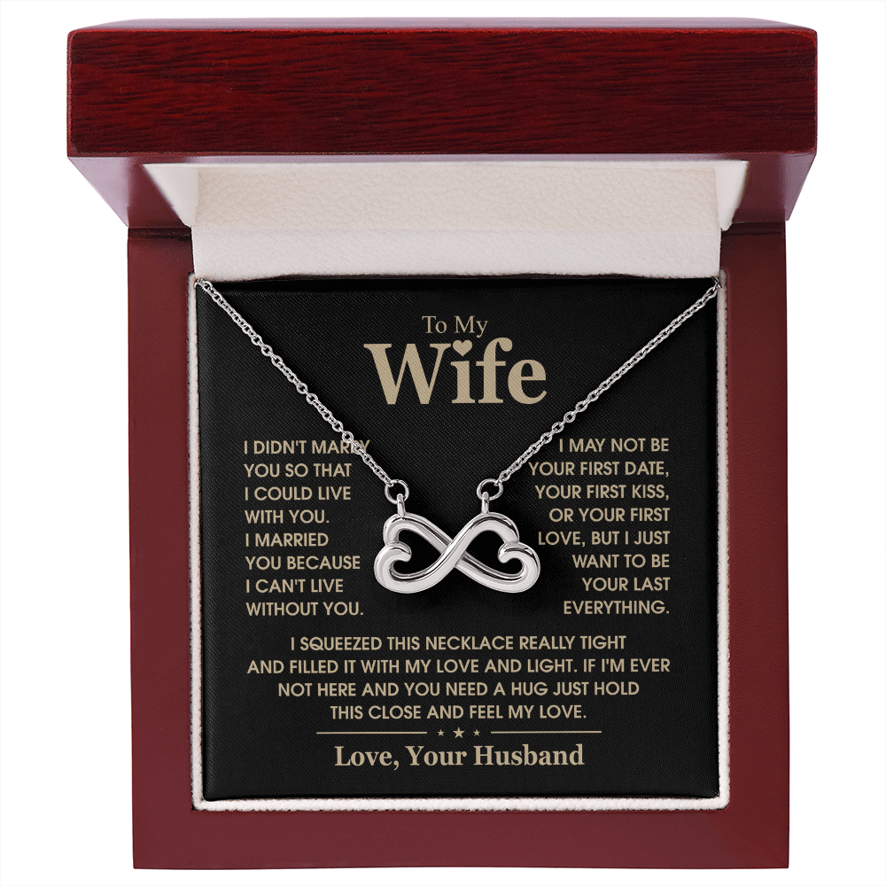 To My Wife Necklace Gift From Husband – I Can't Live Without You