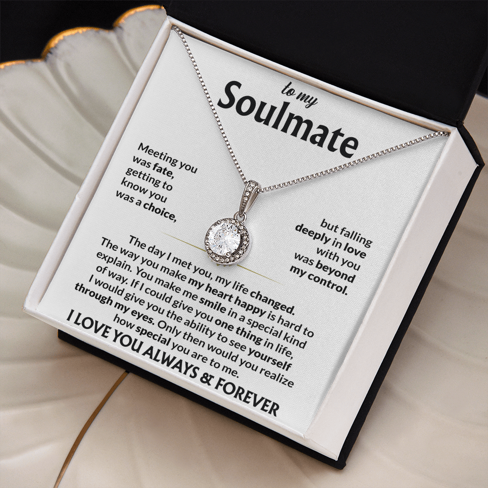 To My Soulmate Necklace Gift – Meeting You Was Fate