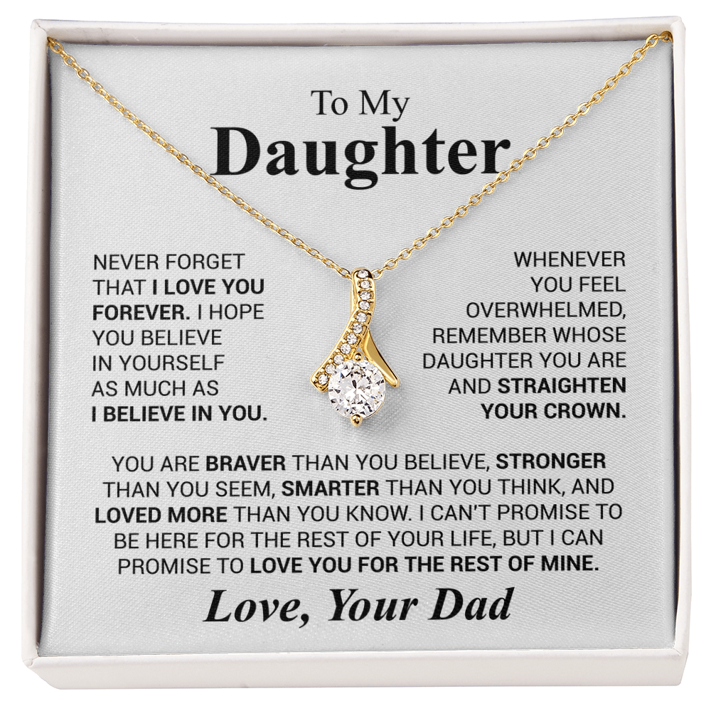 To My Daughter Necklace Gift From Dad