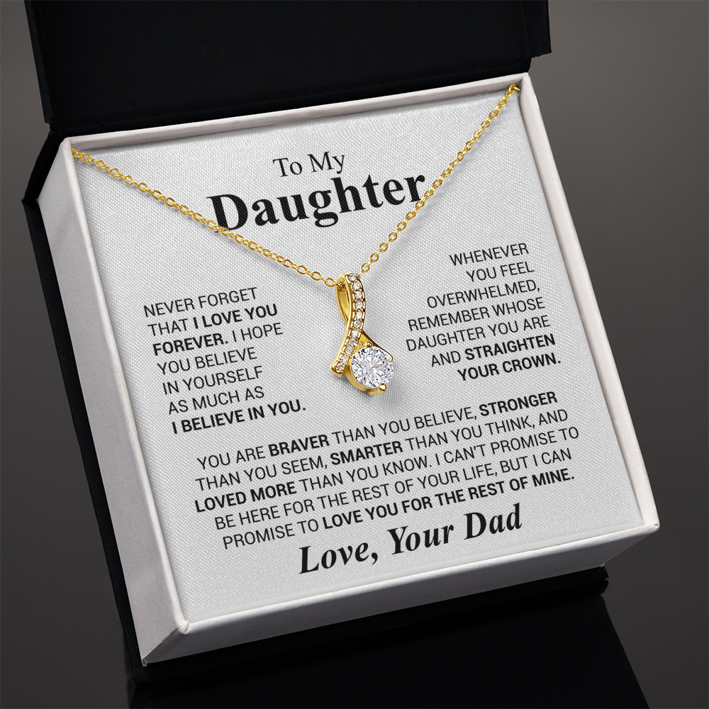 To My Daughter Necklace Gift From Dad