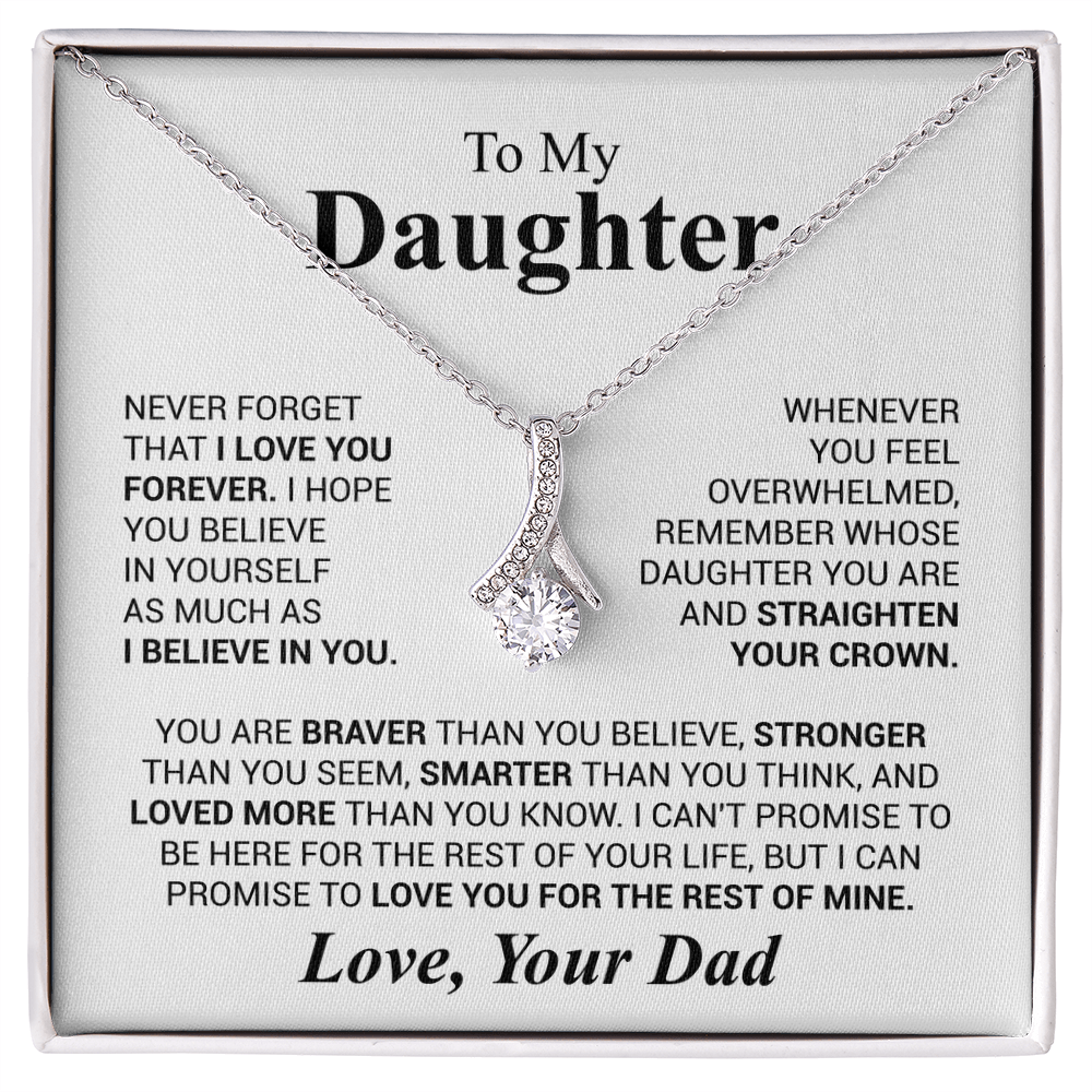 To My Daughter Necklace Gift From Dad
