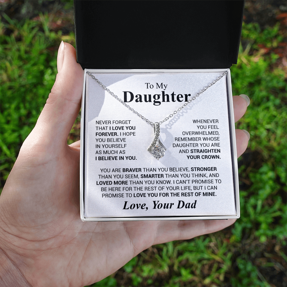 To My Daughter Necklace Gift From Dad