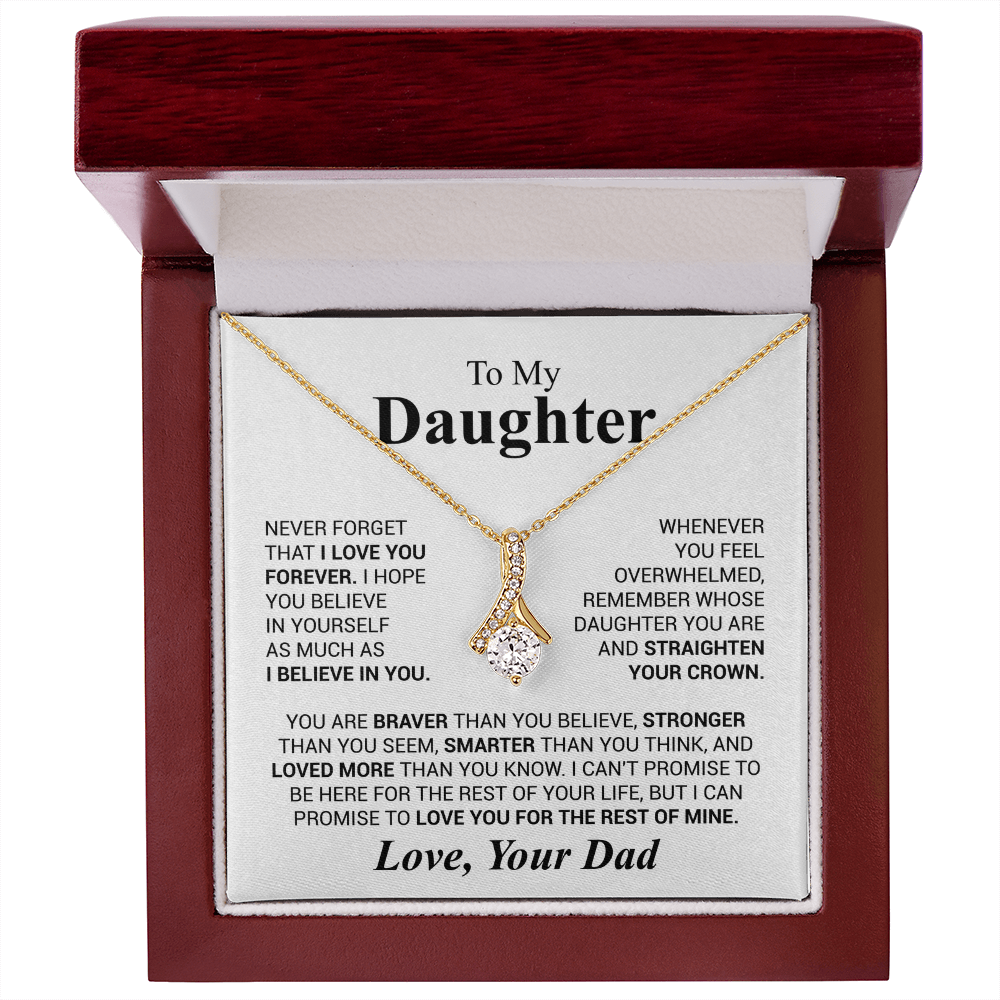 To My Daughter Necklace Gift From Dad