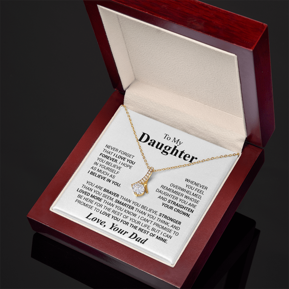 To My Daughter Necklace Gift From Dad