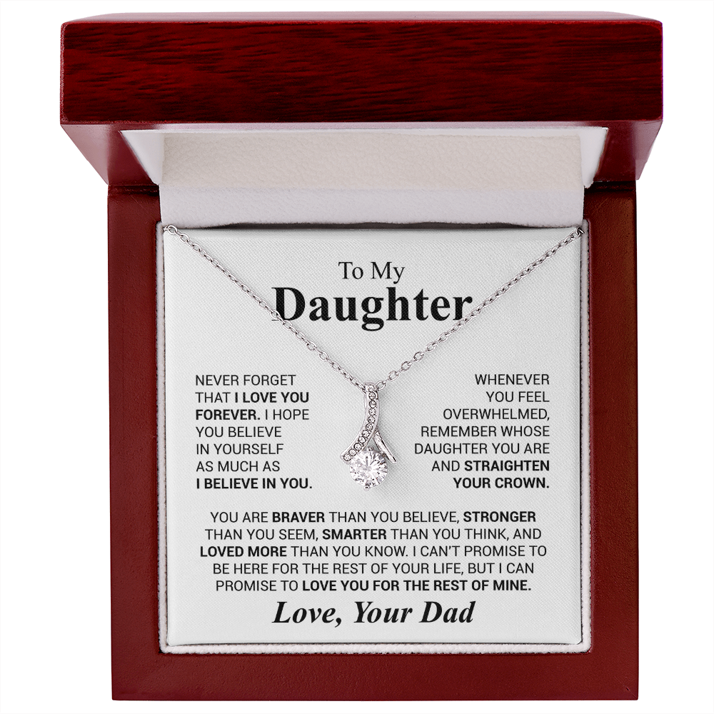 To My Daughter Necklace Gift From Dad