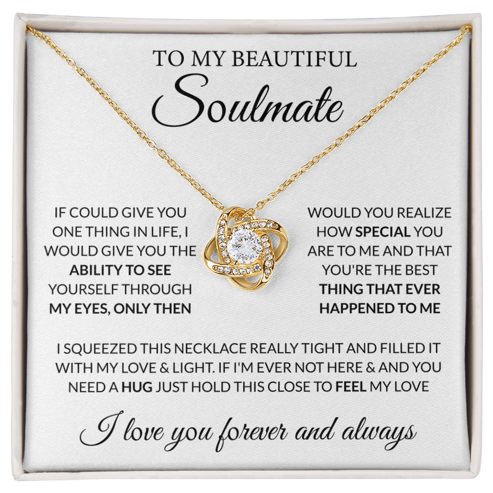 To My Beautiful Soulmate Necklace Gift | Romantic Gift for Her