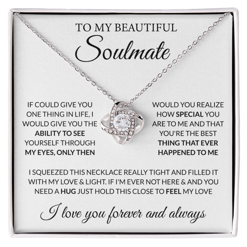 To My Beautiful Soulmate Necklace Gift | Romantic Gift for Her
