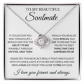 To My Beautiful Soulmate Necklace Gift | Romantic Gift for Her