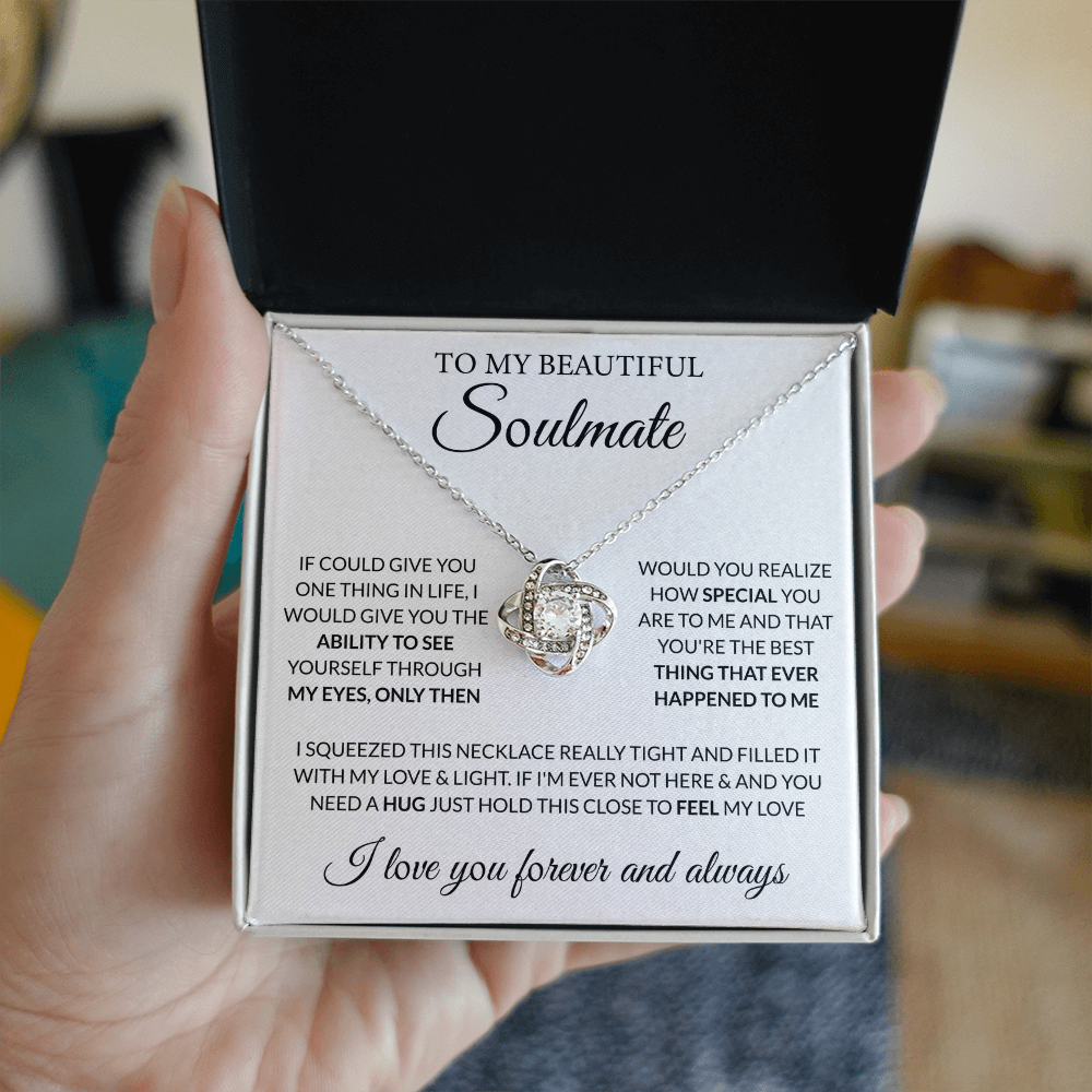 To My Beautiful Soulmate Necklace Gift | Romantic Gift for Her