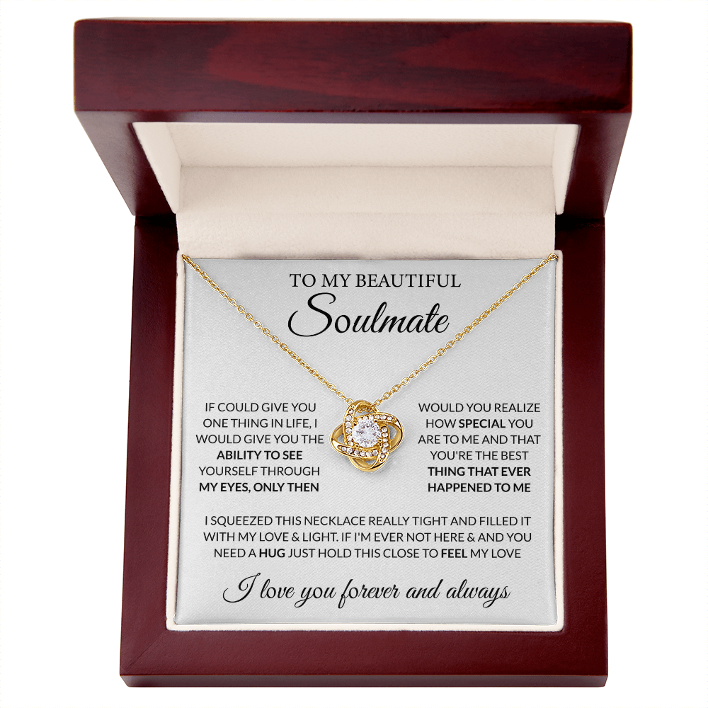 To My Beautiful Soulmate Necklace Gift | Romantic Gift for Her