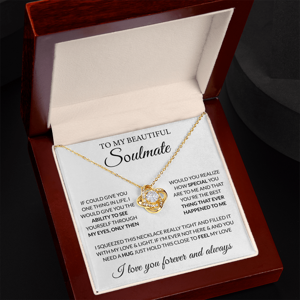 To My Beautiful Soulmate Necklace Gift | Romantic Gift for Her