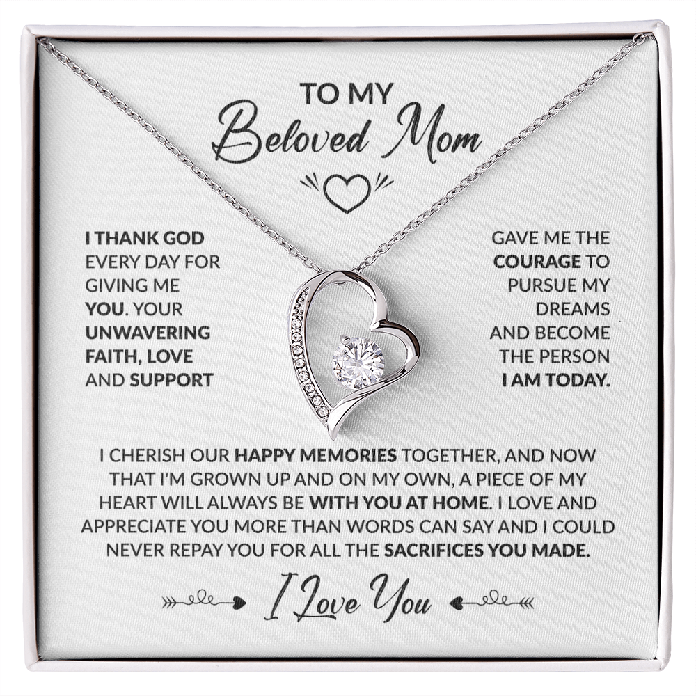 To My Beloved Mom Necklace