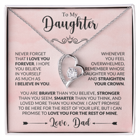 To My Daughter Necklace Gift From Dad – Never Forget I Love You Forever