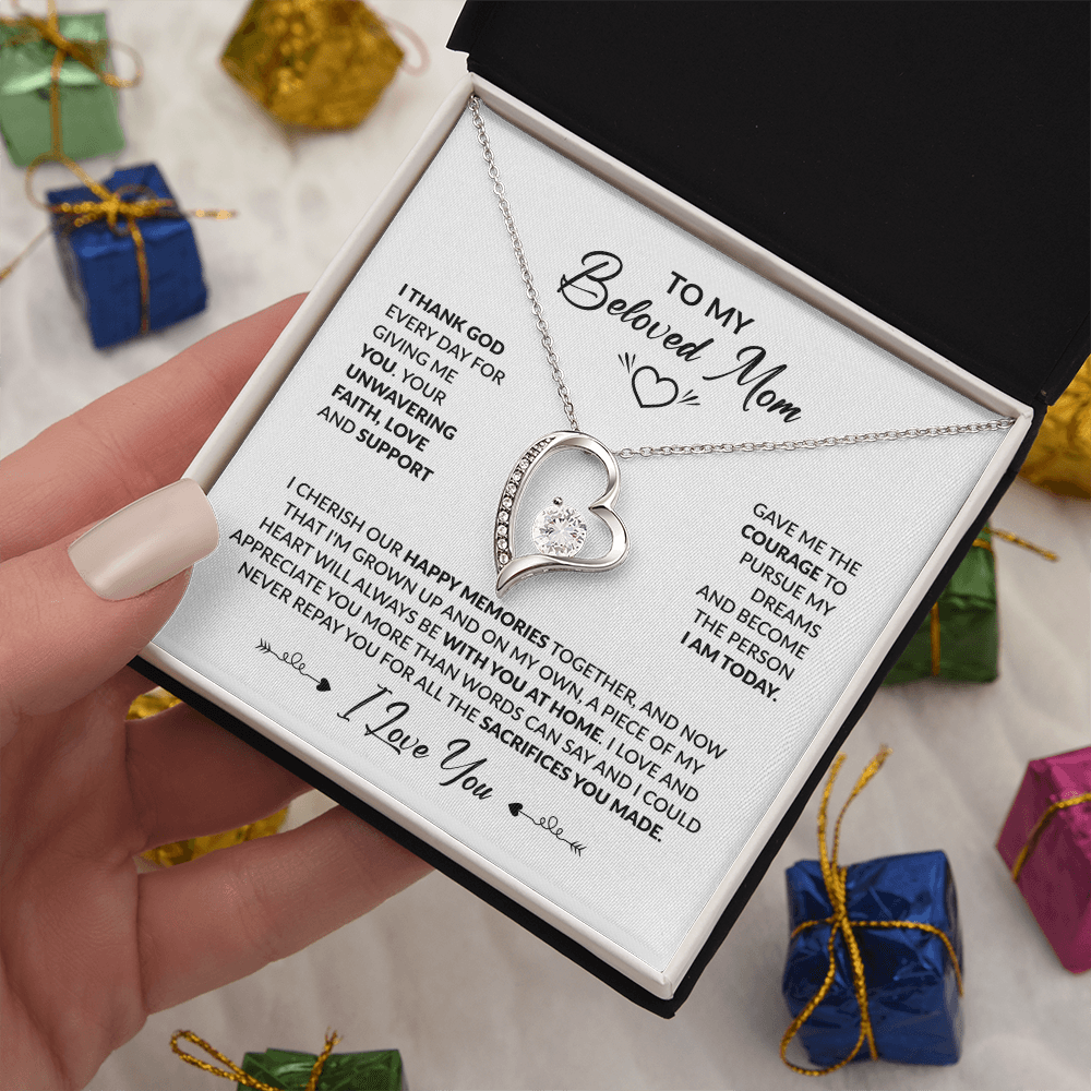 To My Beloved Mom Necklace