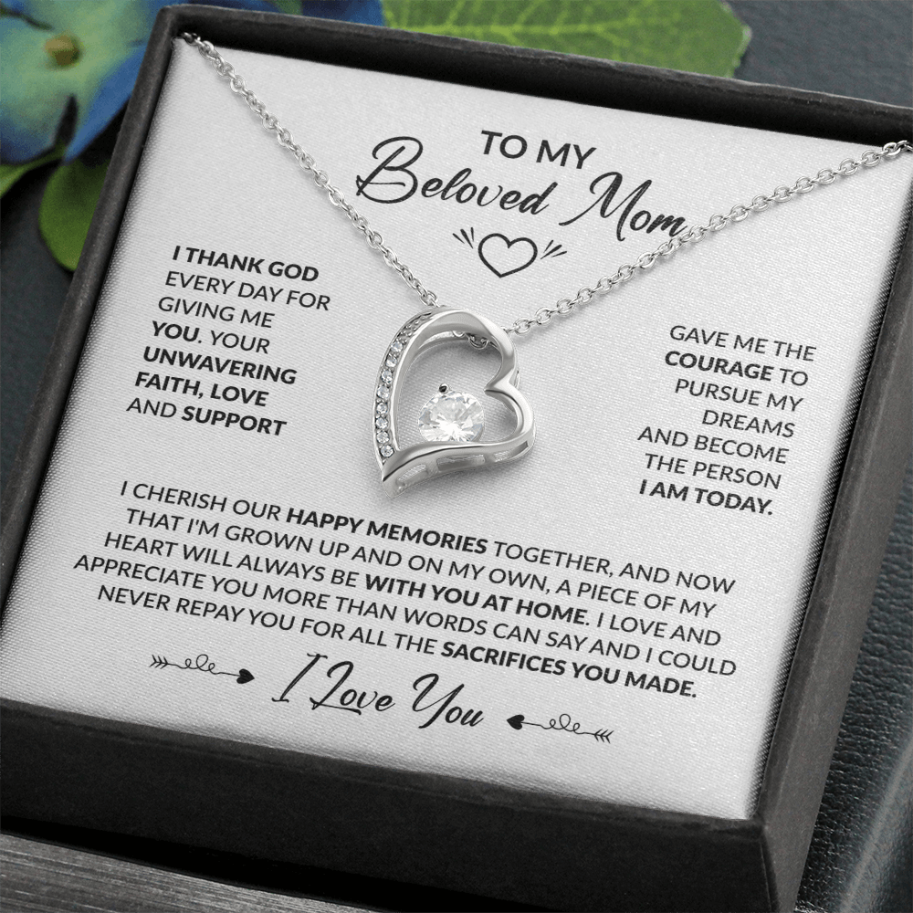 To My Beloved Mom Necklace