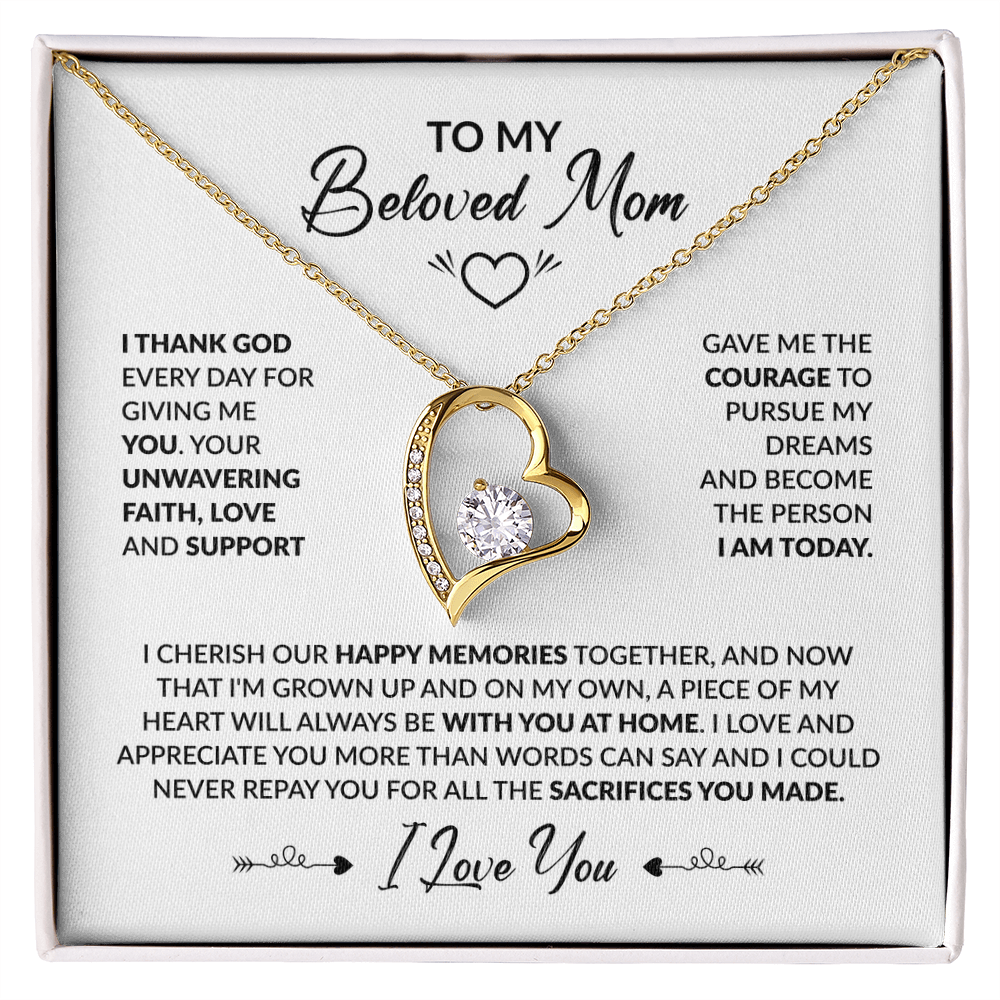 To My Beloved Mom Necklace