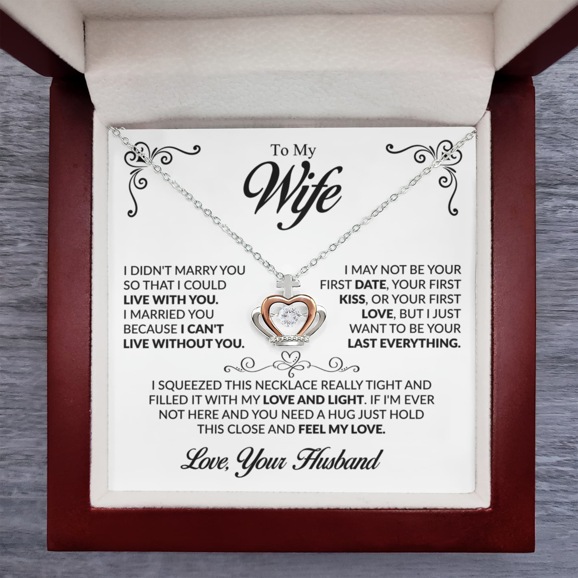 To My Wife Necklace Gift From Husband