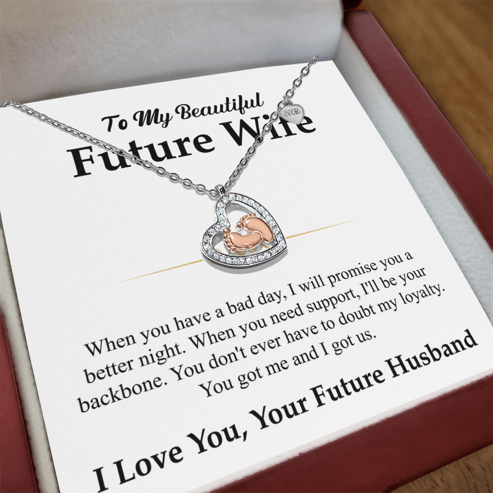 To My Beautiful Future Wife Necklace Gift